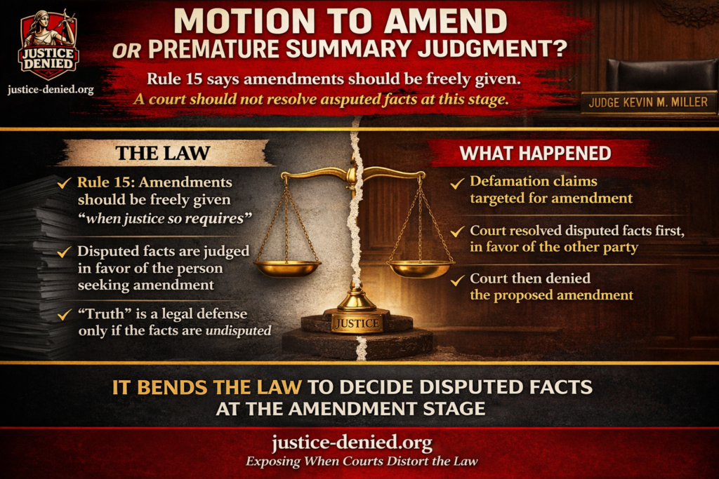 Distorting the Law - Motion to Amend Complaint