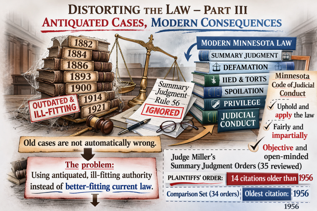 Distorting the Law - Antiquated Cases