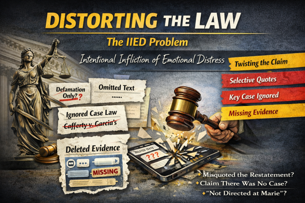 Distorting the Law - Intentional Infliction of Emotional Distress (IIED)