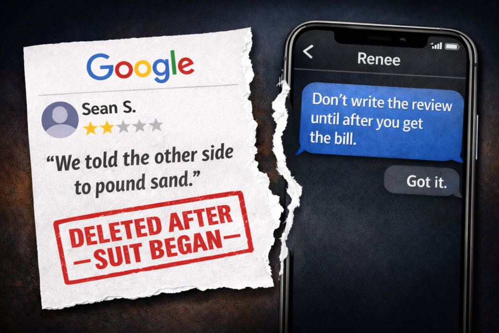 Sean Stevenson's Google Review About Patrick Burns: We Told the Other Side to Pound Sand