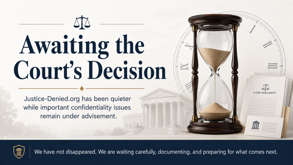 Justice-Denied.org: Awaiting the Court's Decision