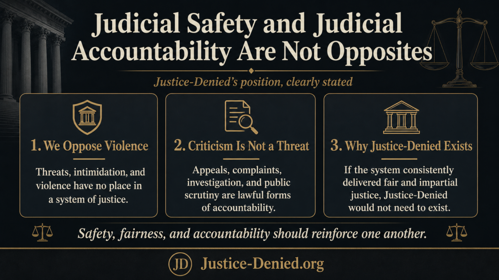 Judicial Safety and Judicial Accountability Are Not Opposites